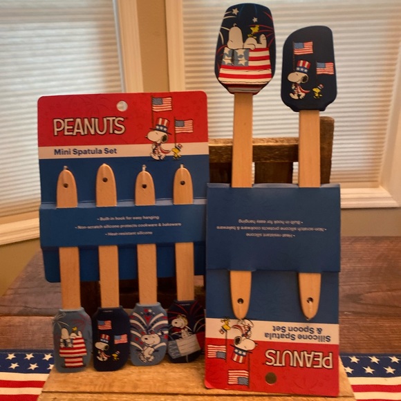 Patriotic Snoopy Mini Spatulas Set Of 4, Snoopy Large Spatula & Spoon Set Of 2 - Picture 15 of 15